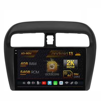 Navigatie Mitsubishi Space Star Mirage Attrage, Android 13, V-Octacore 4GB RAM + 64GB ROM, 9.5 Inch - AD-BGV9004+AD-BGRKIT267V3 foto