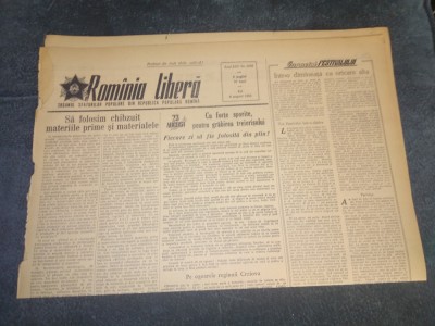 ZIARUL ROMANIA LIBERA 4 AUGUST 1955 foto