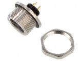 Conector M9 soclu mamă aurit 125V IP67 2 pini