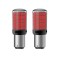 Set 2 becuri led 2 faze BAY15D TP21/5W 157 smd 12V CANBUS Lumina rosie