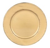 Farfurie suport din polipropilena 33 cm, gold antichizat