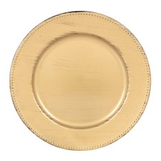 Farfurie suport din polipropilena 33 cm, gold antichizat