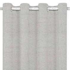 Perdea Decorativă cu Inele, Model Stropi, Culoare Bej, Dimensiuni 140x260cm, Material Poliester