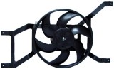 GMV radiator electroventilator Dacia Logan, 2004-2012, Sandero 2008-2012; motor 1.0, 1.2; 1.4; 1.6 benzina, 1.5 dci; fara AC, 120 W; 295 mm; 2 pini 2