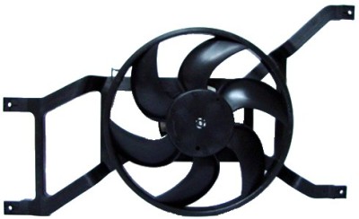 GMV radiator electroventilator Dacia Logan, 2004-2012, Sandero 2008-2012; motor 1.0, 1.2; 1.4; 1.6 benzina, 1.5 dci; fara AC, 120 W; 295 mm; 2 pini 2 foto