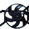 GMV radiator electroventilator Dacia Logan, 2004-2012, Sandero 2008-2012; motor 1.0, 1.2; 1.4; 1.6 benzina, 1.5 dci; fara AC, 120 W; 295 mm; 2 pini 2