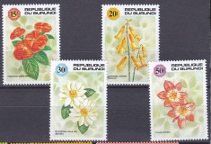 DB1 Flora Flori 1992 Burundi 4 v. MNH