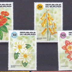 DB1 Flora Flori 1992 Burundi 4 v. MNH