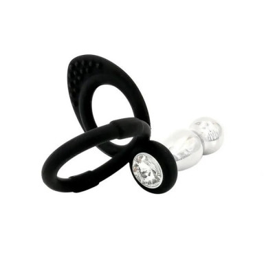 Dildo Metal Plug and Dual Ring foto