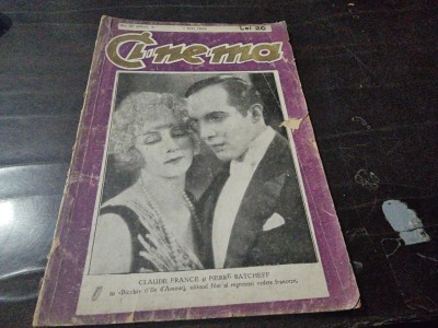 CINEMA - REVISTA INDEPENDENTA SI IMPARTIALA A PRODUCTIILOR CINEGRAFICE , ANUL V, NR.81/1 MAI.1928 foto