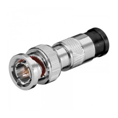 Mufa BNC tata 75ohm compresie RG6 7mm pin aurit Goobay 12039