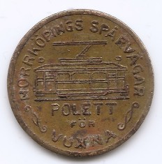 Suedia - Jeton - Jeton de tramvai, Alama, 19,1 mm