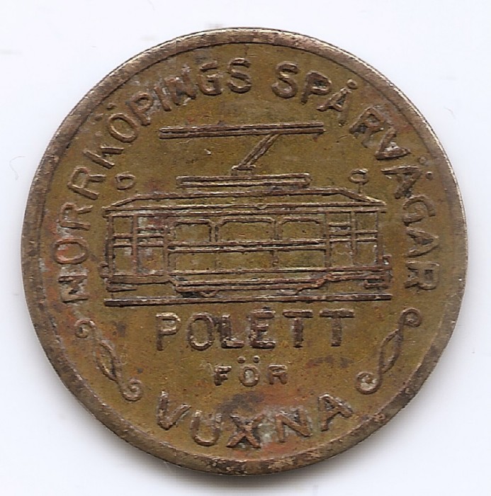 Suedia - Jeton - Jeton de tramvai, Alama, 19,1 mm