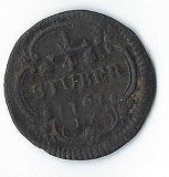 Moneda 1/4 stuber 1767 - Koln, Germania, 1,14 g argint 0,375