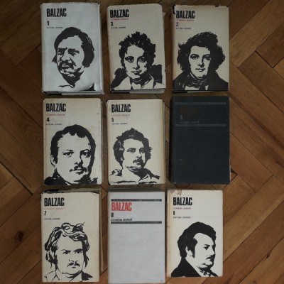 Honore de Balzac - Comedia Umana (Univers, 1981-1992, 9 volume, editie completa/integrala) ciclul Comediei Umane opere scriitor francez roman nuvele foto