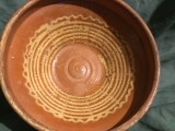 Arta / Traditie / Colectie - Veche farfurie / blid / castron realizat in zona Olteniei judetul Gorj !
