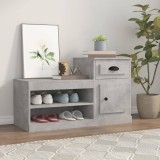 vidaXL Pantofar, gri beton, 100x42x60 cm, lemn prelucrat