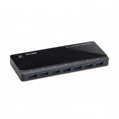 Hub extern USB 3.0 TP-Link, 5 V, 2.4 A, 7 porturi tranfer, 2 porturi incarcare foto