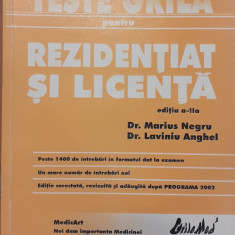 Teste grila pentru rezidentiat si licenta volumul 1