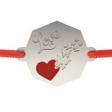Bratara din argint cu snur model Butterflies From my Heart, Atcom
