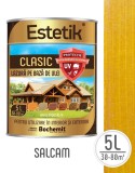 Lazura lemn ESTETIK CLASIC 5L SALCAM, protectie UV