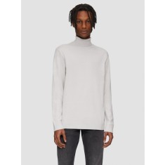 Pulover barbati cu guler inalt, Regular fit, Gri deschis, M
