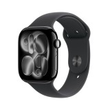 Apple Watch Series 11 GPS 46mm Jet Black Aluminium Case with Black Sport Band - S M