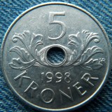 2o - 5 Kroner 1998 Norvegia / primul an de batere, Europa