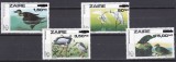 DB1 Fauna Pasari Audubon Zaire Supratipare 1994 4 v. MNH