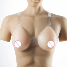 Sutien Push Up Silicon Travestit Mastectomie Bretele Transparente Cupa D 1000g