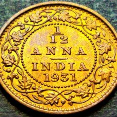 Moneda istorica 1/12 ANNA - INDIA BRITANICA, anul 1931 * cod 2318 = A.UNC