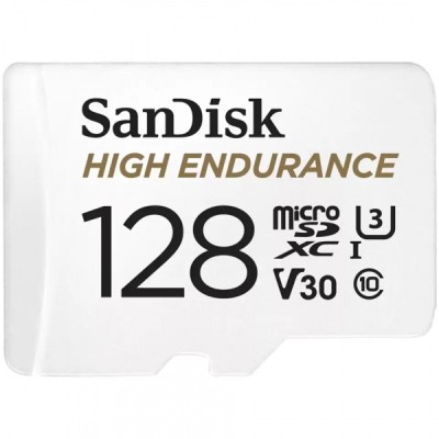 Card Memorie microSDXC SanDisk High Endurance, 128Gb, Clasa 10 / UHS-1 U3, Cu Adaptor SDSQQNR-128G-GN6IA foto