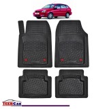Covorase Auto TeamCar&reg; Tip Tavita Compatibile Kia Rio Generatia II (2005&ndash;2011) Negru Material Rezistent, Cauciuc