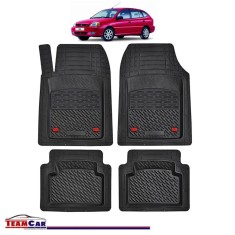 Covorase Auto TeamCar&reg; Tip Tavita Compatibile Kia Rio Generatia II (2005&ndash;2011) Negru Material Rezistent