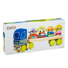 Jucarie din lemn, cubika, &amp;ldquo;camion pentru masini&amp;rdquo; foto