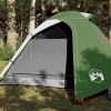 Cort Camping Cupola 3 Persoane vidaXL Verde Impermeabil, Folie Ploaie Detașabilă, Ventilatie, Port Cablu