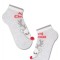 Șosete scurte bumbac, ren cu pompon motiv Crăciun, Conte Kids 384 - Gri Deschis, 20-23 (13-14 cm)