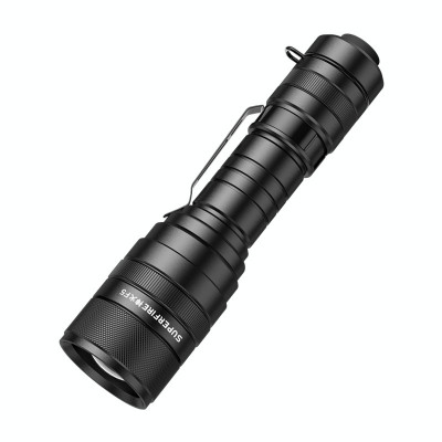 Lanterna LED SupFire F5 cu Zoom, 10 W, 1100 lm, 5 moduri, rezistenta la apa, incarcare USB, Negru foto