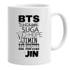 Cana alba personalizata bts members, INOVATIX&reg;. 330 ml, Oem