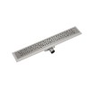 Jgheab de dus Leziter Nex 60cm Otel Inoxidabil Satinat Crom Liniar pentru Cabina