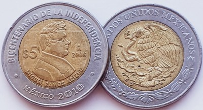 2075 Mexic 5 Pesos Miguel Ramos Arizpe km 904 foto