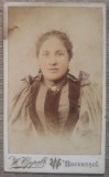 Portret de tanara doamna// CDV colorizat, W. Oppelt Bucuresci, Necirculata, Printata