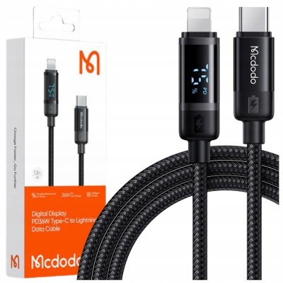 Mcdodo &amp;Icirc;ncărcător Usb-C Fulger Cablu De &amp;Icirc;ncărcare Rapidă Pentru Iphone 1M Led foto