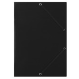Mapa carton plastifiat cu elastic pe colțuri Donau A4 400gsm negru