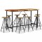 Set mobilier de bar, 9 piese, lemn masiv reciclat