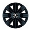 Set 4 Capace Roti Autohelix MSA&reg; potrivite jantelor de 16 inch, pentru Skoda Alb Negru model Cosmos Black