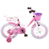 Bicicleta pentru fete Volare Rose, 16 inch, culoare roz, frana de mana fata si c PB Cod:81611