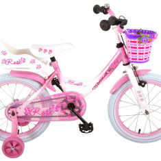 Bicicleta pentru fete Volare Rose, 16 inch, culoare roz, frana de mana fata si c PB Cod:81611