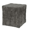 Taburet Bump, fix, patrat, stofa E30, gri, 38 x 38 x 41 cm