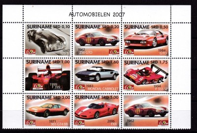 Surinam 2007 automobile MI 2144-2151 MNH w57 foto